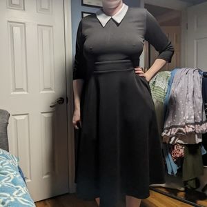 Wednesday Adams dress black and white